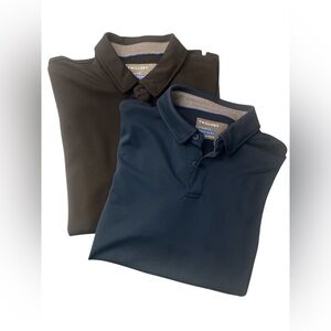 Twillory Men's Polo Shirt - Black and Navy EUC L